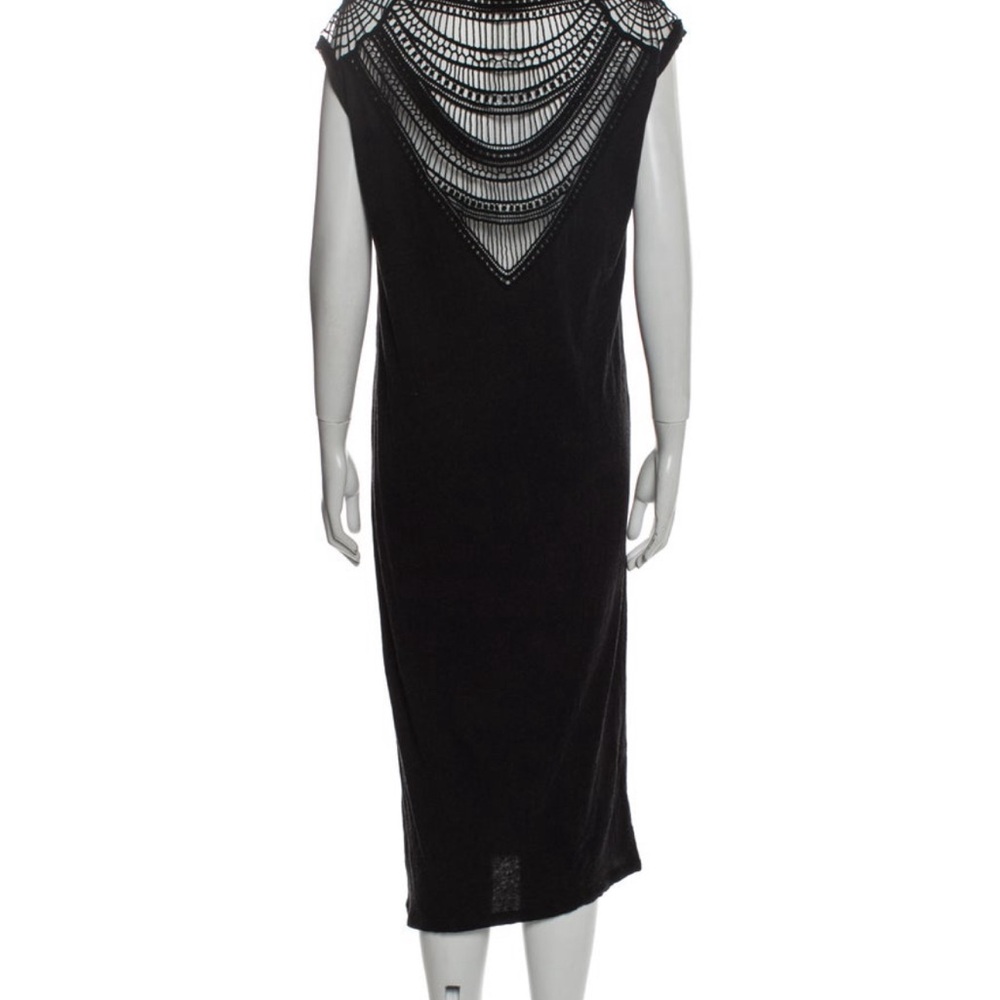 Iro Crew Neck midi length dress black size small